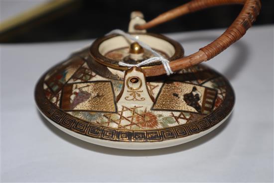 A Japanese Satsuma teapot diameter 11cm